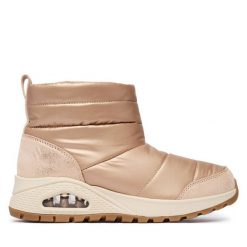 Śniegowce Skechers. Żółte śniegowce damskie Skechers, bez zapięcia. Za 449.99 zł.