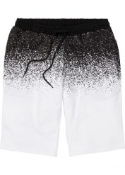 Bermudy dresowe. Białe spodnie sportowe męskie bonprix, l, bez wzorów, z dresówki. Za 54.99 zł.