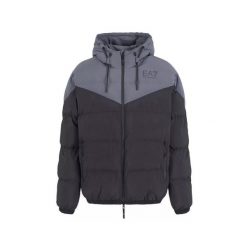 Kurtka męska EA7 Emporio Armani Train Athletic Colour Block Padded. Czarne kurtki męskie EA7, m, bez wzorów, z puchu, bez kaptura. Za 1,052.10 zł.