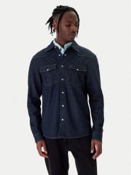 Tommy Jeans Koszula jeansowa Western DM0DM23022 Granatowy Regular Fit. Niebieskie koszule męskie Tommy Jeans, m, bez wzorów, z bawełny, bez kołnierzyka, bez ramiączek. Za 409.99 zł.