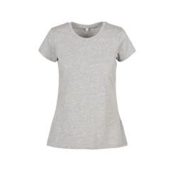 Koszulka Damska/kobieca Basic Heather. Szare bluzki damskie BUILD YOUR BRAND, xl, bez wzorów, sportowe, bez kołnierzyka, bez ramiączek. Za 49.99 zł.