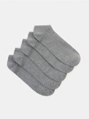 Bawełniane skarpetki 5 pack - szary. Szare skarpety męskie Sinsay, bez wzorów, z bawełny. Za 15.99 zł.