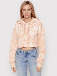 Guess Bluza W2GQ33 K9YI1 Beżowy Relaxed Fit. Brązowe bluzy damskie Guess, l, z aplikacjami, z bawełny, bez ramiączek, bez kaptura. Za 239.99 zł.