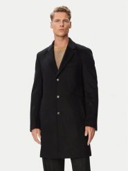 BOSS Płaszcz wełniany H-Hyde-264 50571557 Czarny Slim Fit. Czarne płaszcze męskie Boss, na zimę, m, bez wzorów, z wełny, bez kołnierzyka, bez kaptura. Za 2,399.00 zł.