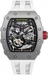 Zegarek męski Tsar Bomba TB8208T-02 biały. Białe zegarki męskie NoName, bez wzorów. Za 1,950.00 zł.