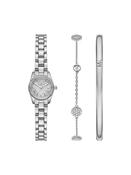 Michael Kors Zestaw zegarek i bransoletka MK4948SET Srebrny. Szare, analogowe zegarki damskie Michael Kors, srebrne. Za 1,689.00 zł.