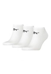 PUMA Skarpety Stopki 3-Pack 94710906. Białe skarpetki damskie Puma, bez wzorów, z bawełny. Za 36.99 zł.