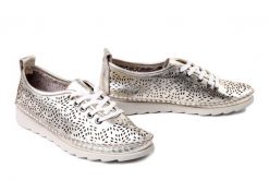 ARTIKER RELAKS 56C2610 złoty, półbuty damskie. Żółte półbuty damskie Artiker Relaks, na lato, w ażurowe wzory, ze skóry, bez obcasa, bez zapięcia. Za 186.91 zł.