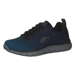 Buty do chodzenia męskie Skechers Track Ripkent. Czarne buty sportowe męskie Skechers, bez wzorów, z materiału, bez zapięcia, trekkingowe. Za 249.99 zł.
