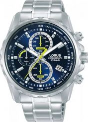 Zegarek męski Lorus RM373JX9 srebrny. Szare zegarki męskie Lorus, bez wzorów, srebrne. Za 754.94 zł.