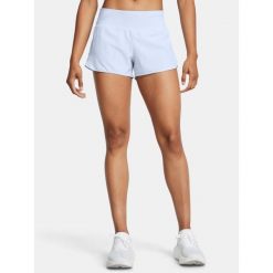 Spodenki do biegania damskie Under Armour Launch Pro 3''. Niebieskie szorty damskie Under Armour, bez wzorów, sportowe. Za 169.99 zł.