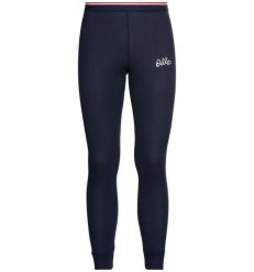 Legginsy do biegania damskie Odlo Base Layers. Niebieskie legginsy damskie ODLO, bez wzorów, z materiału. Za 104.49 zł.