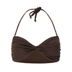 Damski top do kostiumu kąpielowego Athlecia Larinie. Brązowe stroje kąpielowe damskie Athlecia, bez wzorów. Za 168.50 zł.