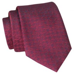 Krawat Angelo di Monti - Ciemnoczerwony, Drobny Wzór. Czerwone krawaty i muchy Angelo di Monti, bez wzorów, z tkaniny, eleganckie. Za 45.00 zł.