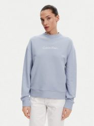 Calvin Klein Bluza Hero Logo K20K205450 Błękitny Regular Fit. Niebieskie bluzy damskie Calvin Klein, xxl, bez wzorów, z bawełny, bez ramiączek, bez kaptura. Za 239.99 zł.