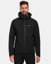 Kurtka outdoor Kilpi Olvera-M męska czarna. Czarne kurtki męskie Kilpi, na jesień, l, bez wzorów, z materiału, z kapturem. Za 497.00 zł.