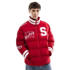 Męska kurtka puchowa 120. rocznica Real Sporting de Gijón Siroko SC120 El Bibi. Czerwone kurtki męskie SIROKO, m, bez wzorów, z puchu, bez kaptura. Za 927.00 zł.