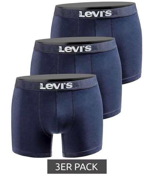 Bokserki majtki męskie Levi's Boxers 3-Pack. Szare bokserki męskie Levi's®, bez wzorów, z bawełny. Za 79.00 zł.