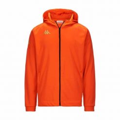 Kurtka z dresu Kappa Grevolo. Brązowe kurtki męskie Kappa, bez wzorów, z dresówki, sportowe, bez kaptura. Za 285.50 zł.