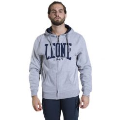 Leone 1947 Apparel Bluzy z kapturem męskie zapinane na zamek. Szare bluzy męskie LEONE 1947 APPAREL, m, bez wzorów, z bawełny, z kapturem, na fitness i siłownię. Za 147.31 zł.