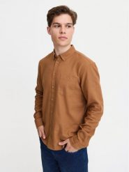 Blend Koszula Shirt 20717140 Brązowy Regular Fit. Brązowe koszule męskie Blend, m, bez wzorów, z bawełny, bez kołnierzyka, bez ramiączek. Za 89.99 zł.