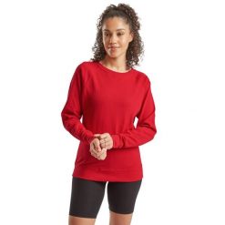 Lekka Bluza Raglanowa Dla Kobiet. Czerwone bluzy damskie fruit of the loom, s, bez wzorów, bez ramiączek, bez kaptura. Za 72.99 zł.