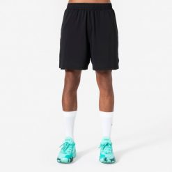 Spodenki do koszykówki unisex 500 z kieszeniami. Czarne szorty damskie KIPSTA, bez wzorów, z materiału, sportowe. Za 52.49 zł.