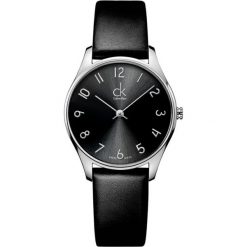 RABAT ZEGAREK CALVIN KLEIN CLASSIC MIDSIZE K4D221CX. Czarne zegarki damskie Calvin Klein, bez wzorów, szklane. W wyprzedaży za 469.00 zł.