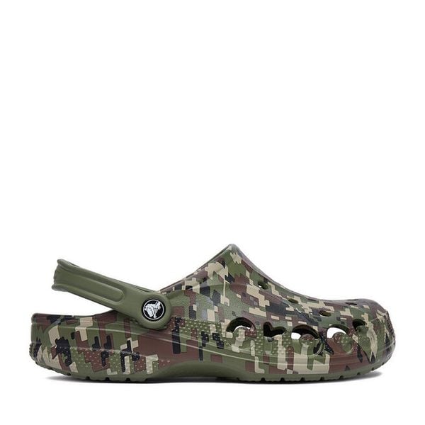 Klapki Crocs. Zielone klapki męskie Crocs, bez wzorów, bez zapięcia. Za 239.99 zł.