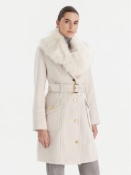 Marciano Guess Płaszcz wełniany 5BGL26 1799Z Écru Regular Fit. Płaszcze damskie Marciano Guess, na zimę, z aplikacjami, z syntetyku, bez kołnierzyka, bez kaptura. Za 1,649.00 zł.