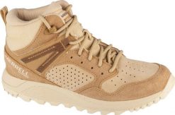 Buty trekkingowe damskie Merrell Merrell Wildwood Mid Leather WP J038298 Beżowe 38. Brązowe obuwie trekkingowe damskie Merrell, bez zapięcia. Za 480.00 zł.