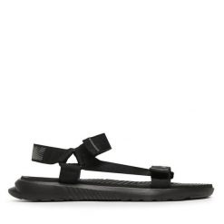 Sandały adidas. Czarne sandały męskie Adidas, bez wzorów, sportowe, bez zapięcia. Za 299.99 zł.
