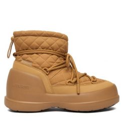 Śniegowce Moon Boot. Brązowe śniegowce damskie Moon Boot, bez zapięcia. Za 899.99 zł.