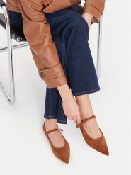 MEXX Baleriny EO-WS1314-01 Brązowy jasny. Brązowe balerinki damskie Mexx, bez wzorów, bez obcasa, bez zapięcia. Za 299.99 zł.