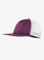 Czapka z daszkiem Rab Cirque Print Cap - mulberry/pewter. Fioletowe czapki damskie RAB, bez wzorów, z materiału. Za 131.99 zł.