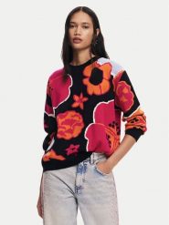 Desigual Sweter Niagara 24WWJF32 Kolorowy Regular Fit. Swetry nierozpinane damskie Desigual, l, bez wzorów, z syntetyku, bez kołnierzyka, bez ramiączek. Za 449.99 zł.