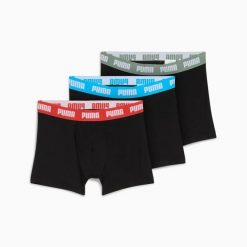Bokserki męskie Puma EVERYDAY 3-PACK czarne 93832712 r S. Czarne bokserki męskie Puma, bez wzorów, z bawełny. Za 145.97 zł.