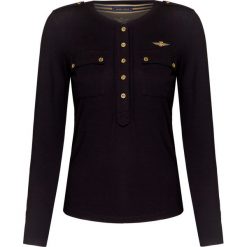 T-shirt AERONAUTICA MILITARE. Czarne t-shirty damskie Aeronautica Militare, bez wzorów, bez kołnierzyka, bez ramiączek. Za 660.00 zł.