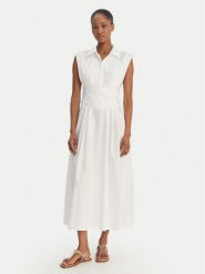 Guess Sukienka codzienna W6GKA0 W2353 Biały Regular Fit. Białe sukienki damskie Guess, na co dzień, z aplikacjami, z bawełny, bez kołnierzyka, bez ramiączek, proste. Za 759.99 zł.