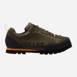 Buty turystyczne MILLET Friction Gore-Tex U grafitowy. Zielone buty zimowe męskie Millet, bez wzorów, z gore-texu, bez obcasa, bez zapięcia. Za 899.00 zł.
