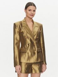 Marciano Guess Marynarka 5GGN20 7312A Złoty Regular Fit. Żółte marynarki i żakiety damskie Marciano Guess, z aplikacjami, z wiskozy, bez kołnierzyka, bez ramiączek. Za 1,129.00 zł.