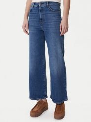 Weekend Max Mara Jeansy Pulvino 2615181061 Granatowy Wide Leg. Niebieskie jeansy damskie Weekend Max Mara, bez wzorów, z bawełny. Za 789.99 zł.