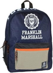 Plecak Franklin & Marshall Blue. Niebieskie plecaki męskie Franklin & Marshall, bez wzorów, z materiału, eleganckie. Za 202.99 zł.