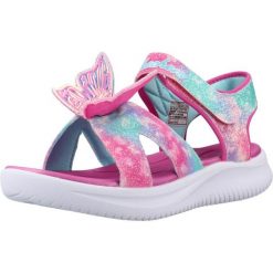Sandały SKECHERS 303109L Rose. Czerwone sandały damskie Skechers, bez wzorów, z materiału, bez zapięcia. Za 174.99 zł.