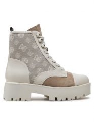 Guess Botki Vaina2 FLTSL2 ELE10 Écru. Botki damskie Guess, z aplikacjami, ze skóry, bez obcasa, na płaskiej podeszwie, bez zapięcia. Za 669.99 zł.