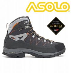 Buty trekkingowe Asolo Finder GV - grap./gunmetal/flame. Szare trekkingi męskie HASBY, bez zapięcia. Za 940.68 zł.