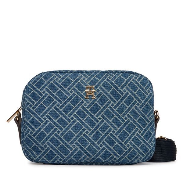 Torebka Tommy Hilfiger. Niebieskie listonoszki damskie Tommy Hilfiger, bez wzorów, z denimu, bez dodatków. Za 242.99 zł.