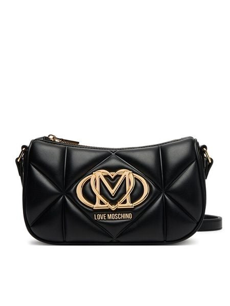 LOVE MOSCHINO Torebka JC4083PP1NLC0000 Czarny. Czarne listonoszki damskie Love Moschino, bez wzorów, ze skóry, bez dodatków. Za 469.99 zł.