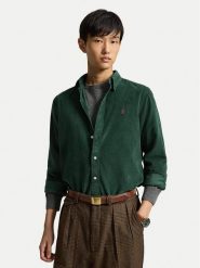 Polo Ralph Lauren Koszula 710853123500 Zielony ciemny Custom Fit. Zielone koszule męskie Polo Ralph Lauren, l, bez wzorów, z bawełny, bez kołnierzyka, bez ramiączek. Za 819.99 zł.