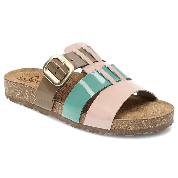 Różowe Klapki Yokono Modne Obuwie Damskie. Brązowe klapki damskie Yokono, na lato, z aplikacjami, wakacyjne, bez obcasa, bez zapięcia. Za 179.00 zł.